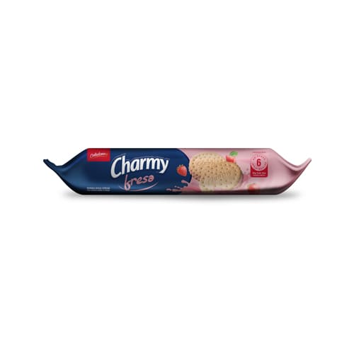 Galletas rellenas con crema sabor a fresa – Charmy