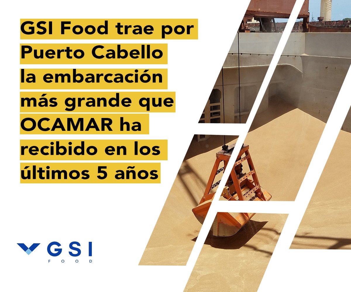 En este momento estás viendo GSI Food trae por Puerto Cabello la embarcación más grande que OCAMAR ha recibido en los últimos 5 años